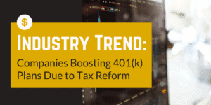401k Trends Tax Reform